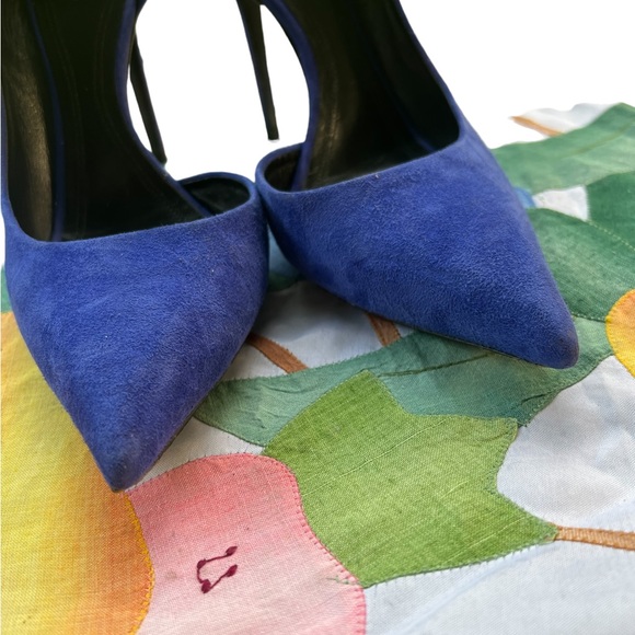 Celine sapphire suede d’orsay heels - Picture 5 of 11